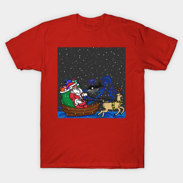 Santa T-Shirt by Sshirart